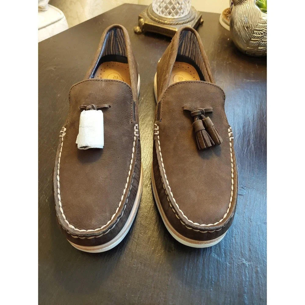 Sperry Men's Top-Sider AO Tassel Loafers/Boat Shoes Brown Suede Sz 9.5 NEW! $150